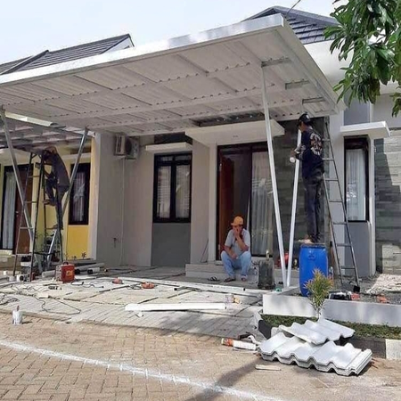 BENGKEL LAS KANOPI,PAGAR,TERALIS,DAN TANGGA PUTAR DI HARAPAN JAYA BEKASI
