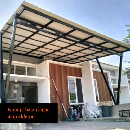 Kanopi baja ringan atap alderon cocok rumah modern dan minimalis