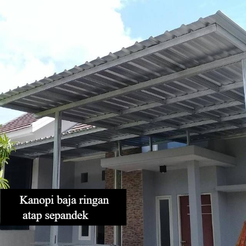 Kanopi baja ringan atap sepandek terbaru