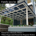 Kanopi Kaca Minimalis Modern→Pilihan Elegan untuk Rumah dan Bangunan Modern