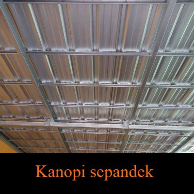 Kanopi spandek modern minimalis untuk carport dan teras dibuat dengan rangka baja